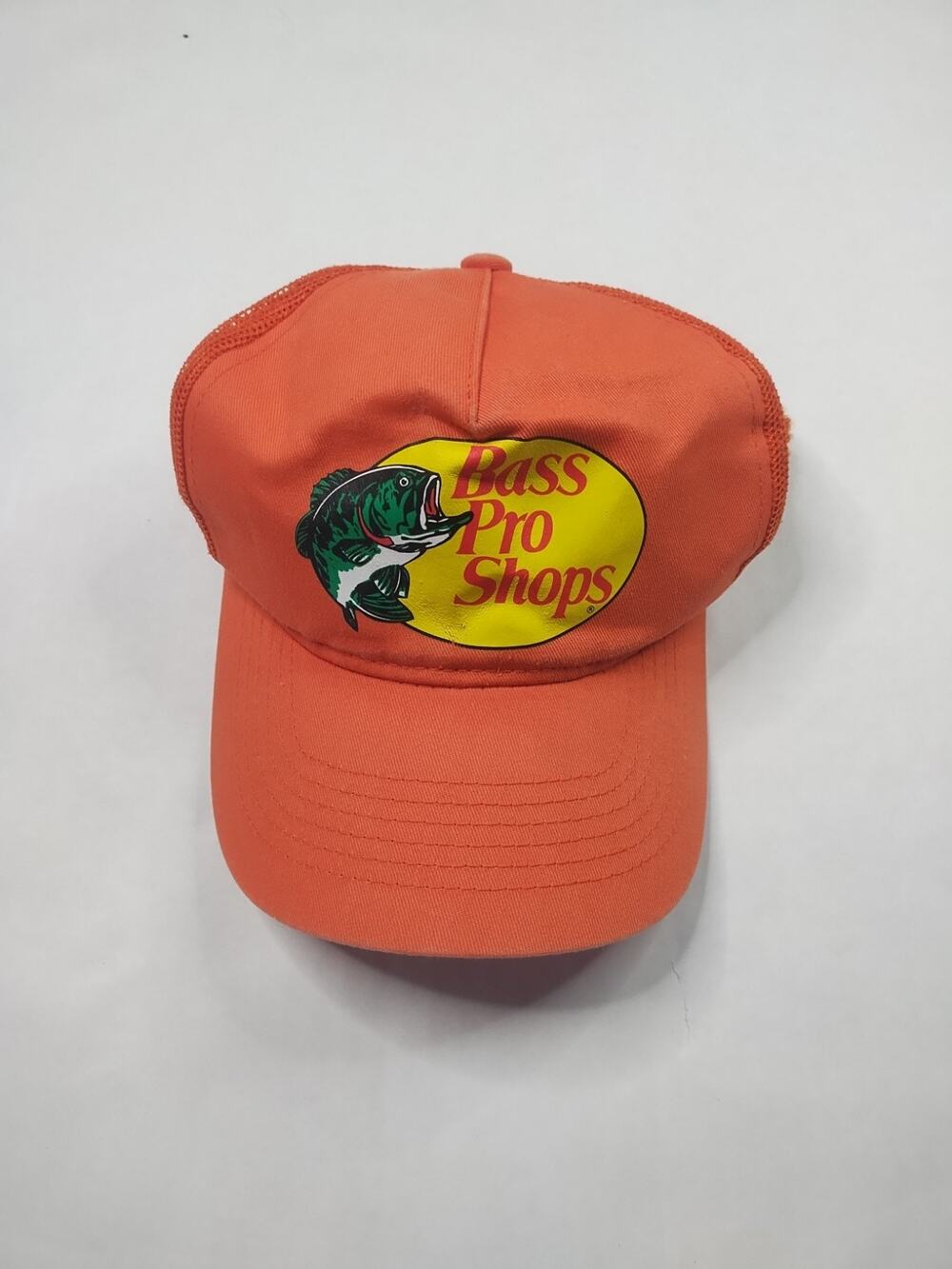 Bass Pro Shops Mesh Back Trucker Snapback Orange Hat